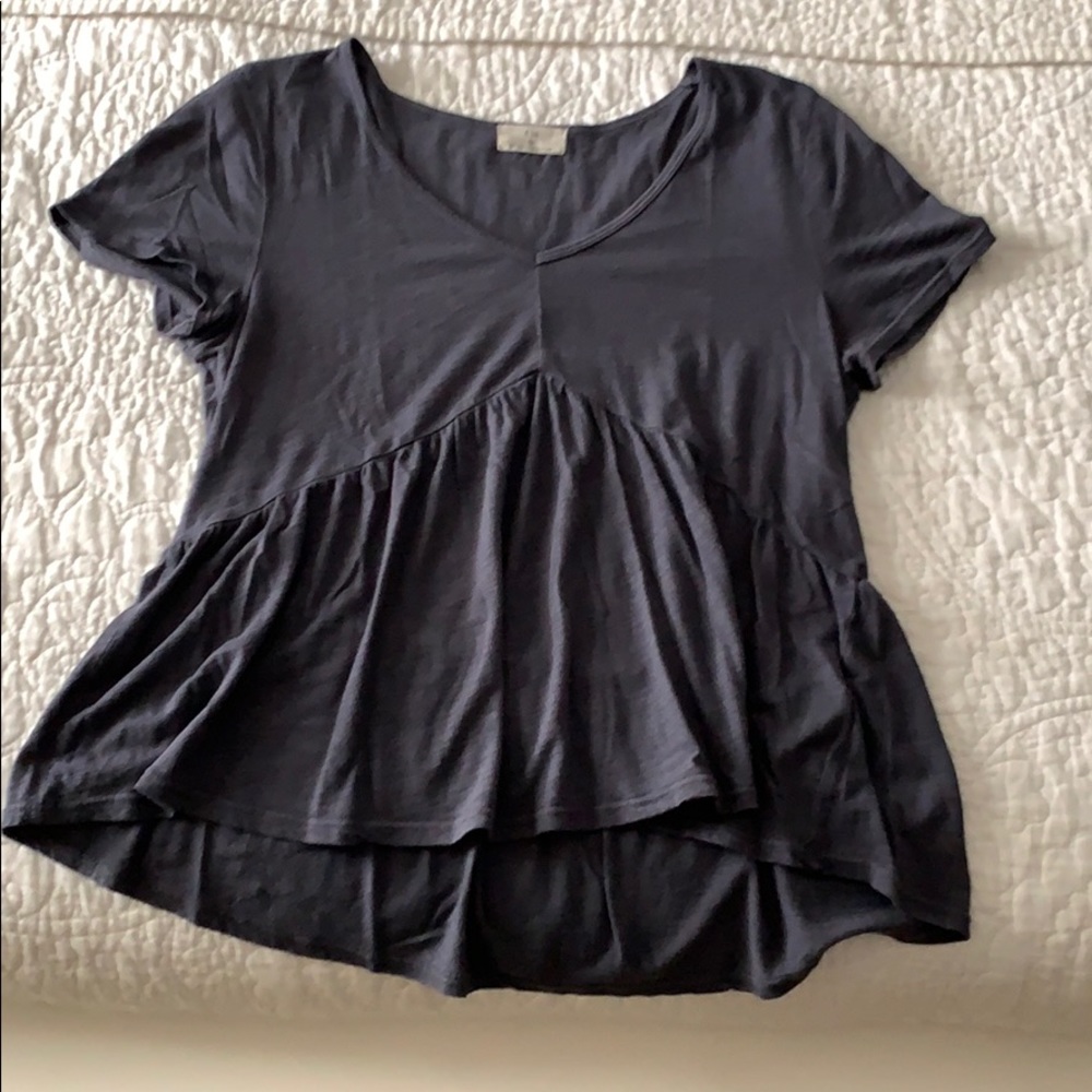 Vneck Peplum Tee
